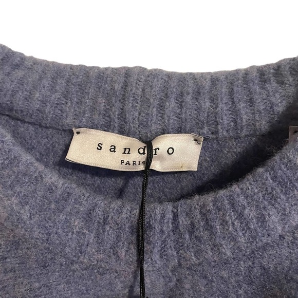 𝅺NWT Sandro Color Block Wool Nora Poncho - Picture 5 of 10